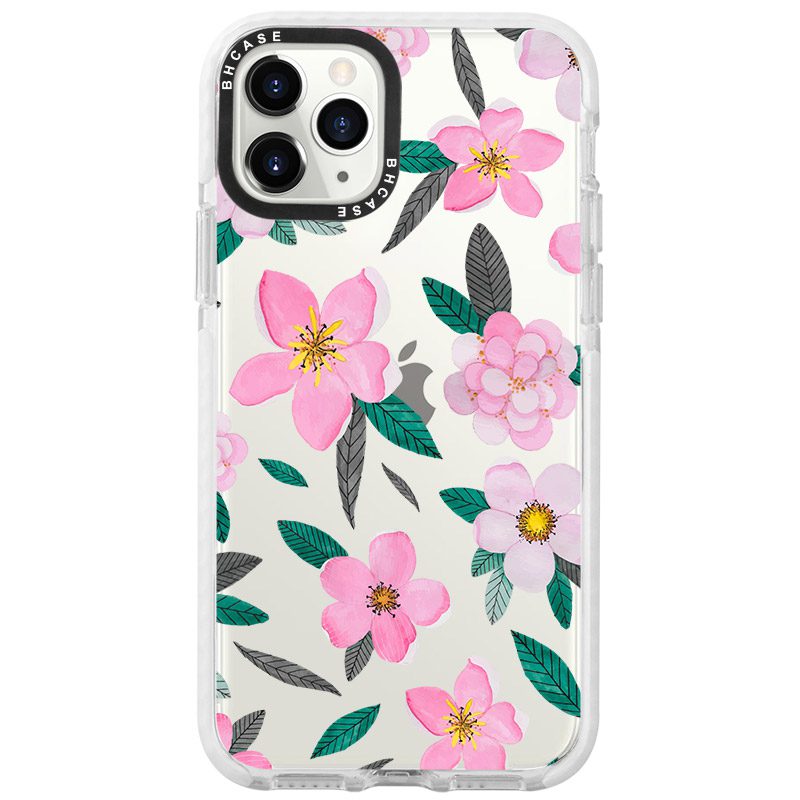 Rózsaszín Floral iPhone 11 Pro Max Tok