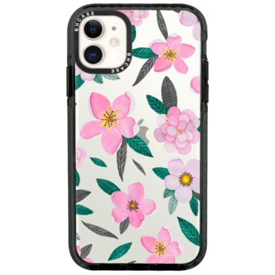 Rózsaszín Floral iPhone 11 Tok