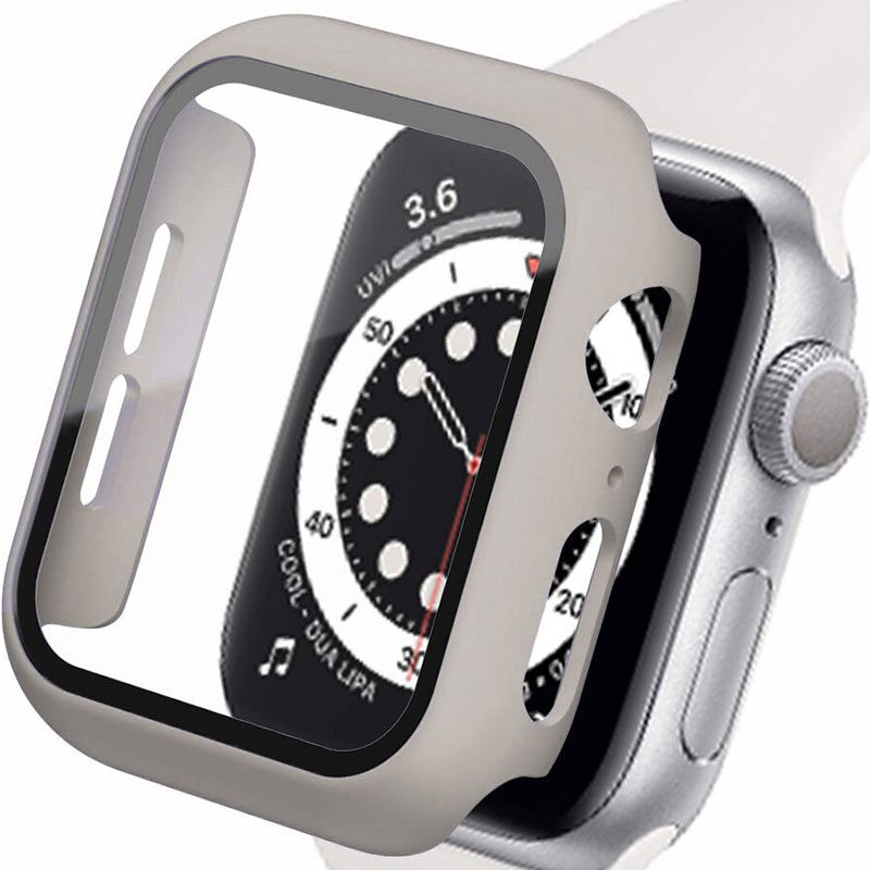 Üvegfóliás védőtok Apple Watch Khaki