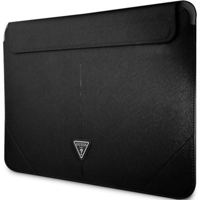 Guess Saffiano Triangle Metal Logo Tok Notebook 13/14" Fekete