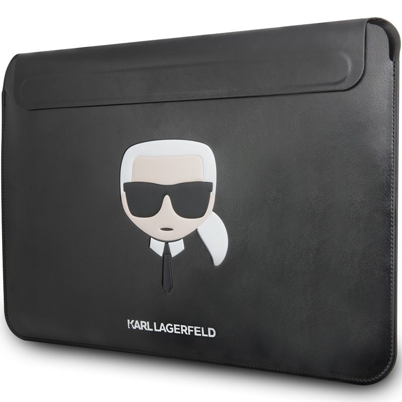 Karl Lagerfeld Head Embossed Tok Notebook 13/14" Fekete