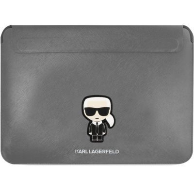 Karl Lagerfeld Saffiano Ikonik Tok Notebook 16" Silver