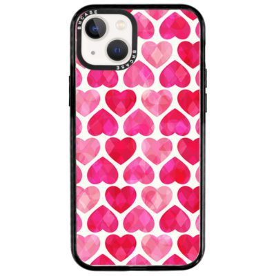 Hearts Rózsaszín iPhone 14 Tok