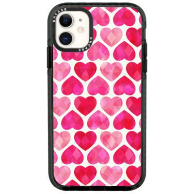 Hearts Rózsaszín iPhone 11 Tok
