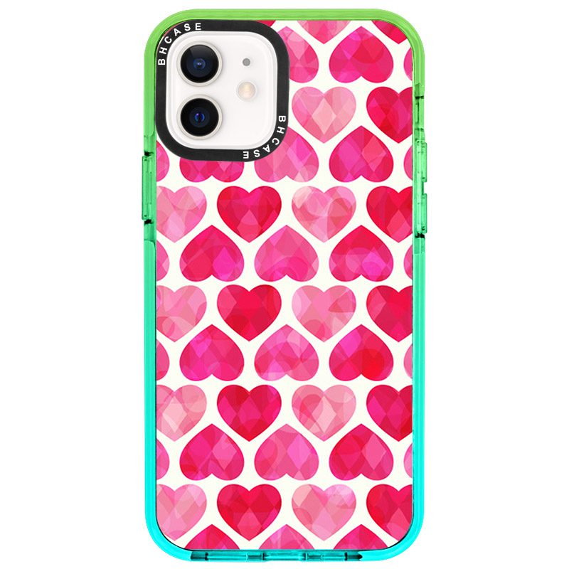 Hearts Rózsaszín iPhone 12 Mini Tok