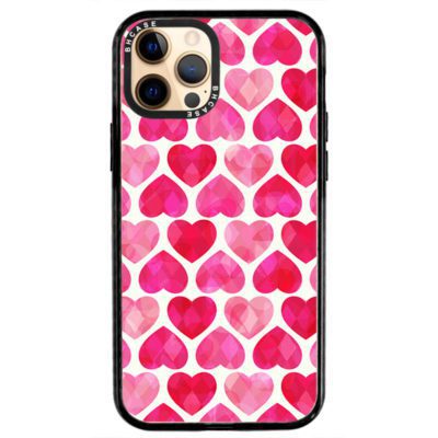 Hearts Rózsaszín iPhone 12 Pro Max Tok