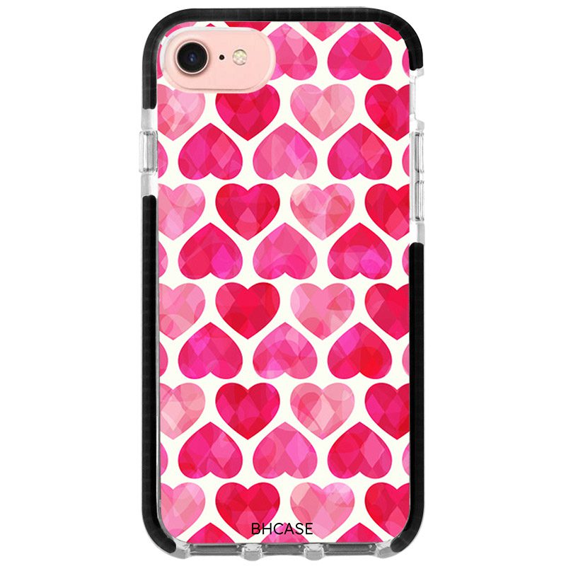Hearts Rózsaszín iPhone 8/7/SE 2020/SE 2022 Tok