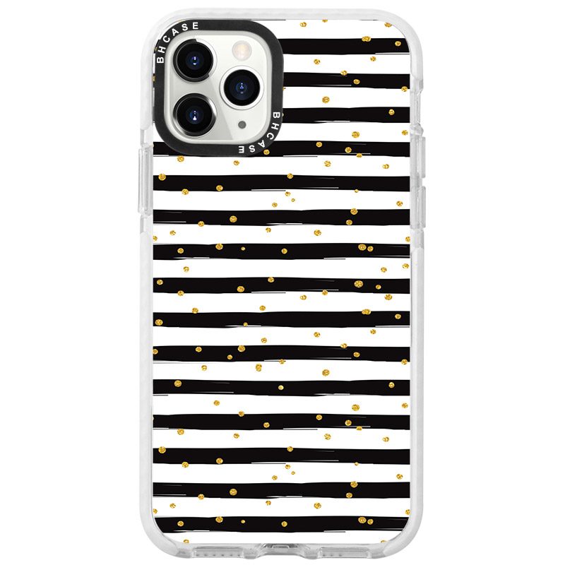 Stripes Arany Fekete Fehér iPhone 11 Pro Max Tok
