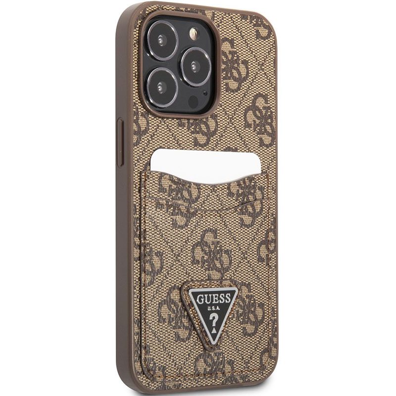 Guess 4G Saffiano Double Card Brown iPhone 13 Pro Max Tok