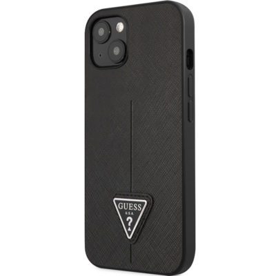 Guess PU Saffiano Triangle Fekete iPhone 13 Tok
