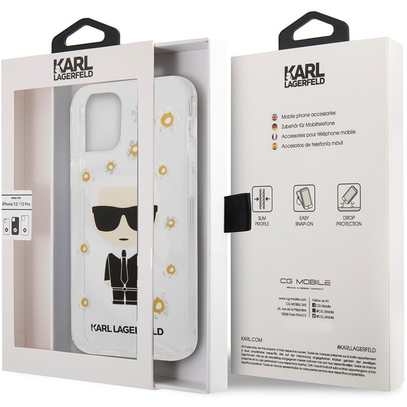 Karl Lagerfeld Ikonik Flower Transparent iPhone 12/12 Pro Tok