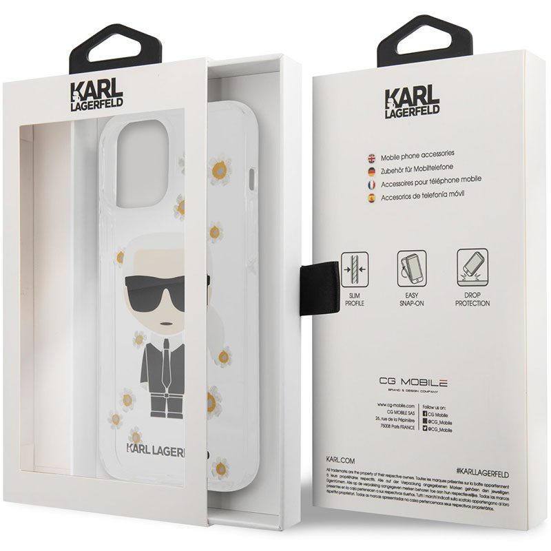 Karl Lagerfeld Ikonik Flower Transparent iPhone 13 Pro Max Tok
