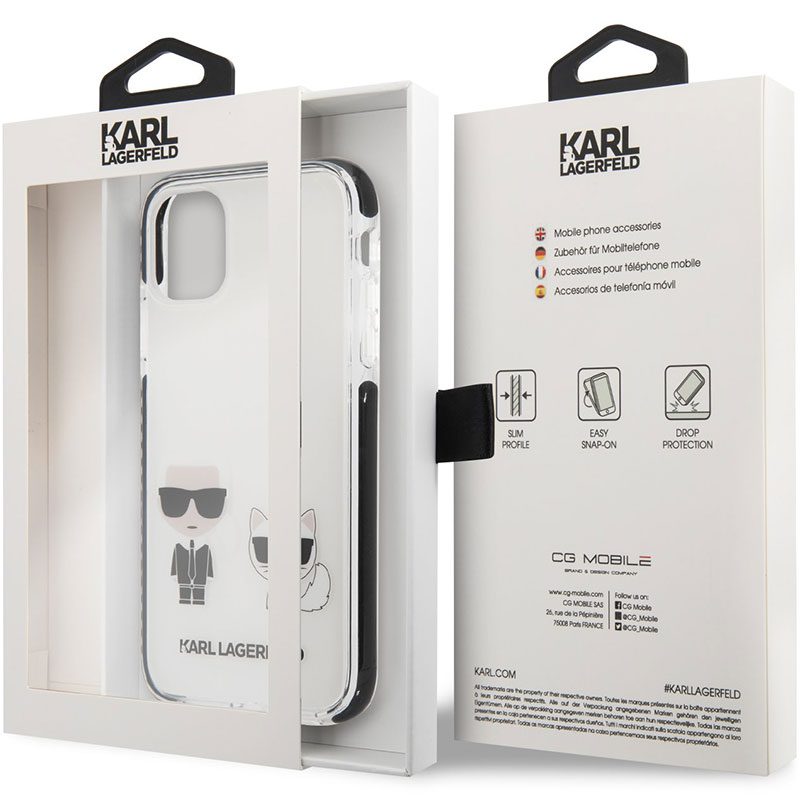 Karl Lagerfeld TPE Karl and Choupette Fehér iPhone 11 Tok