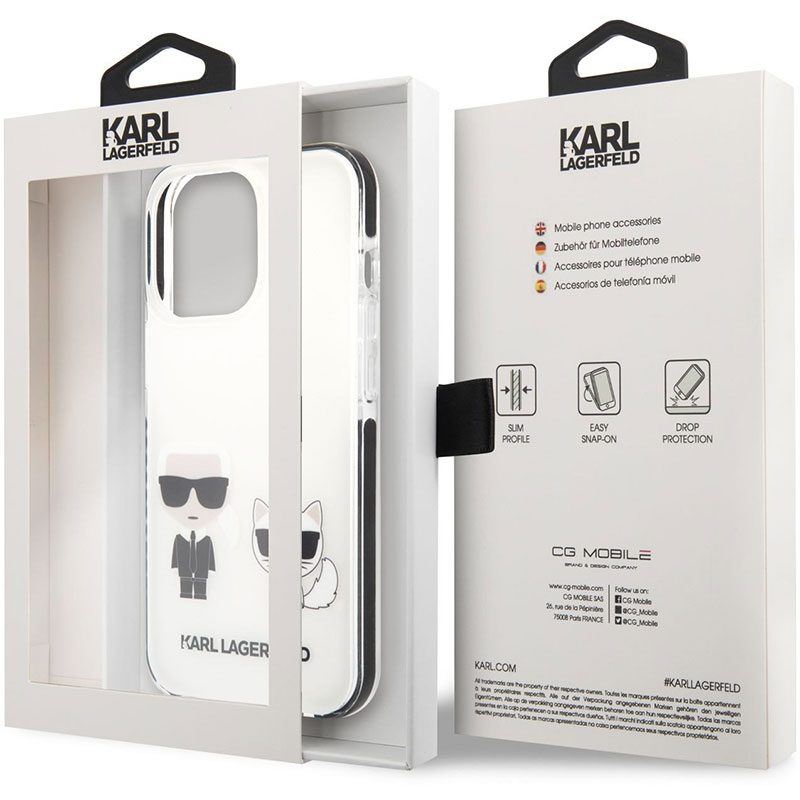 Karl Lagerfeld TPE Karl and Choupette Fehér iPhone 13 Pro Max Tok