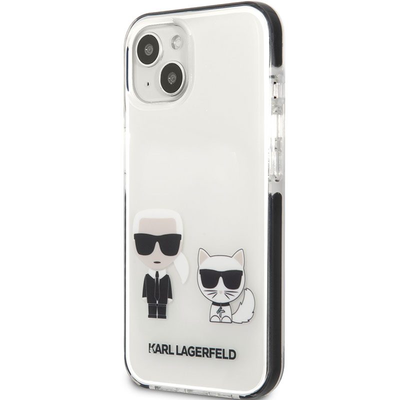 Karl Lagerfeld TPE Karl and Choupette Fehér iPhone 13 Tok