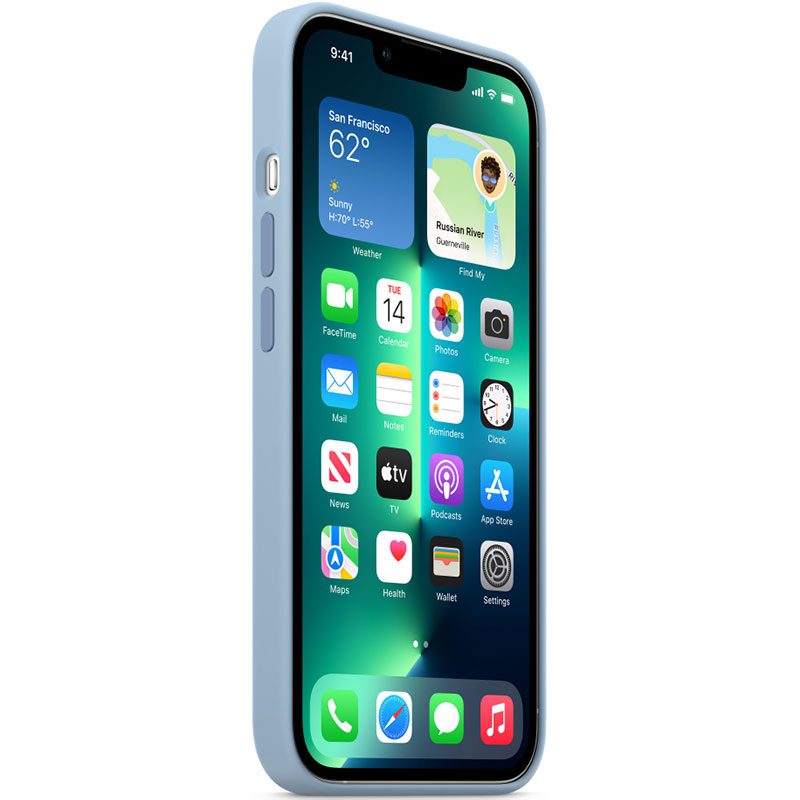 Apple Kék Fog Silicone Magsafe kompatibilis iPhone 13 Pro Max Tok