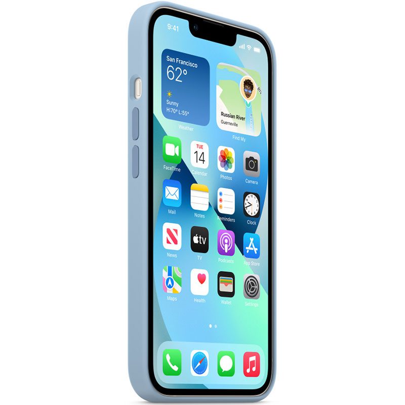 Apple Kék Fog Silicone Magsafe kompatibilis iPhone 13 Tok