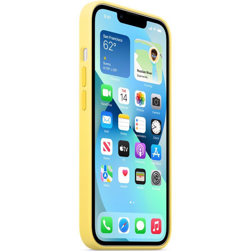Apple Lemon Zest Silicone Magsafe kompatibilis iPhone 13 Tok
