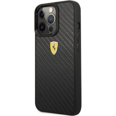 Ferrari Real Carbon Fekete iPhone 13 Pro Max Tok