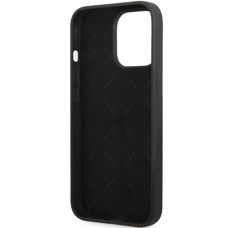 Guess Silicone Line Triangle Fekete iPhone 13 Pro Max Tok
