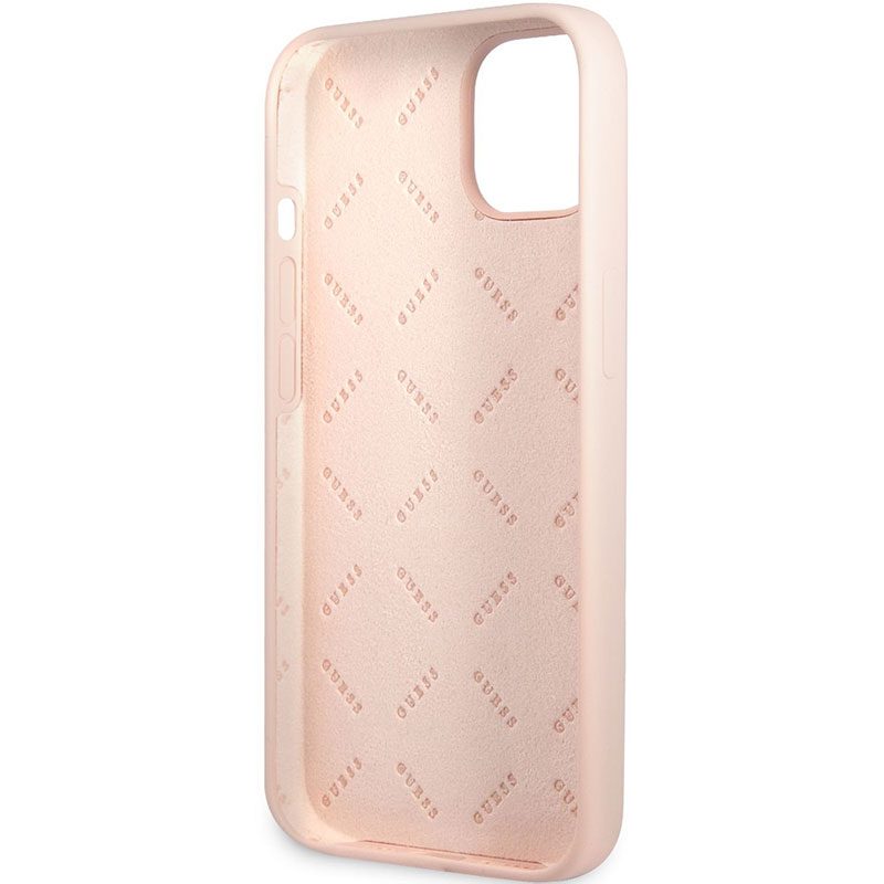 Guess Silicone Line Triangle Rózsaszín iPhone 13 Tok