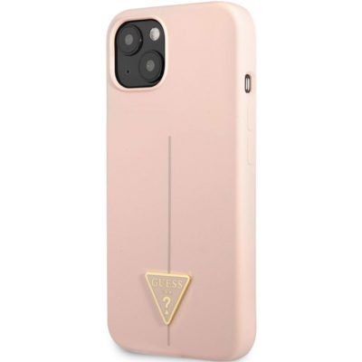 Guess Silicone Line Triangle Rózsaszín iPhone 13 Tok