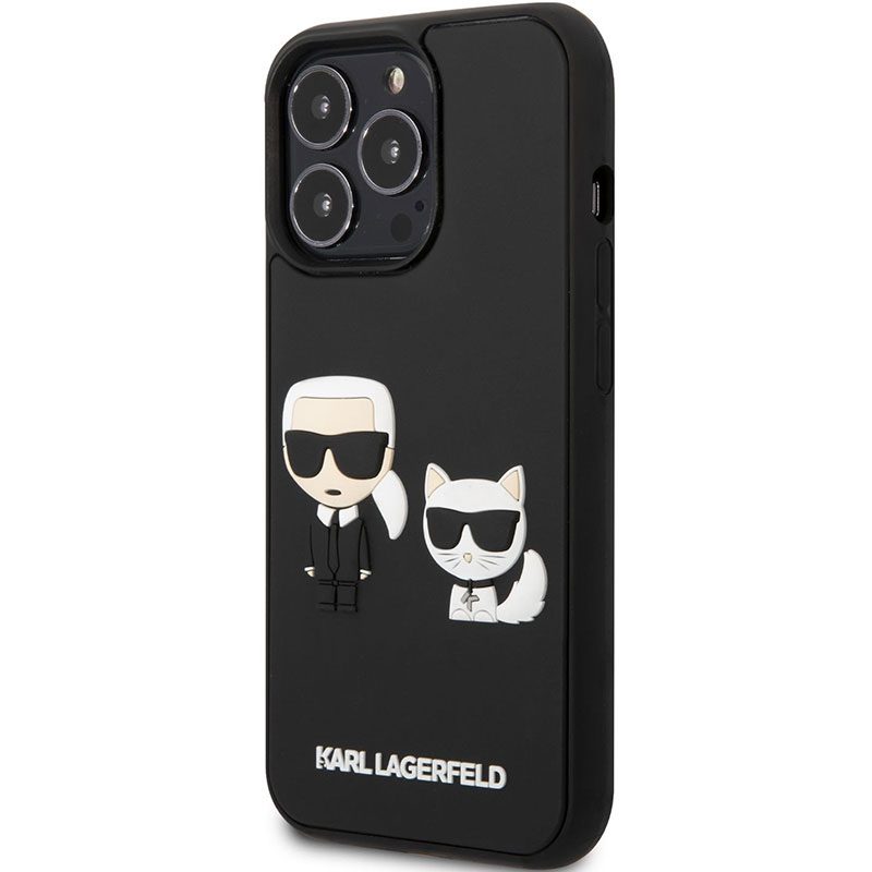 Karl Lagerfeld and Choupette 3D Fekete iPhone 13 Pro Max Tok
