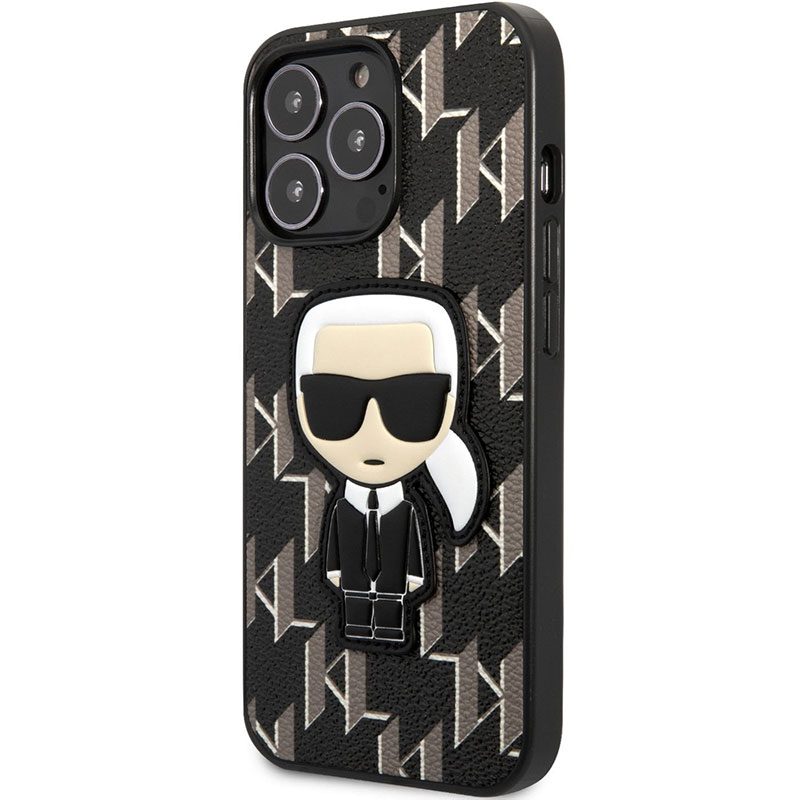 Karl Lagerfeld Monogram Ikonik Fekete iPhone 13 Pro Max Tok