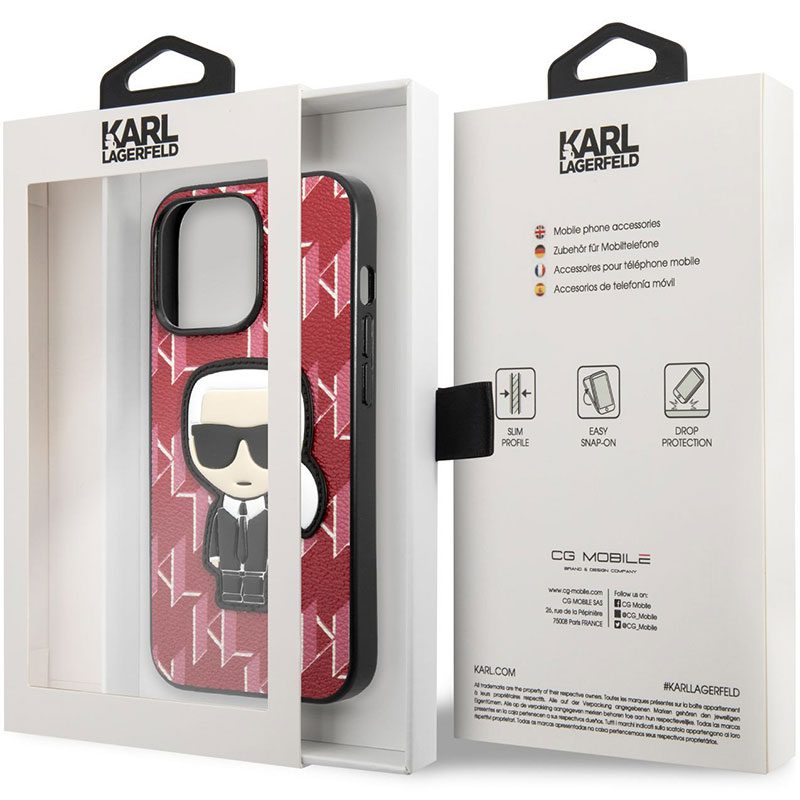 Karl Lagerfeld Monogram Ikonik Piros iPhone 13 Pro Max Tok