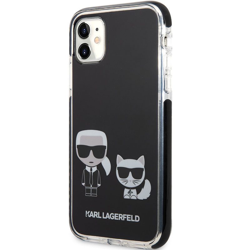 Karl Lagerfeld TPE Karl and Choupette Fekete iPhone 11 Tok