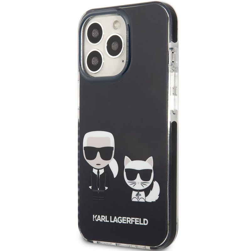Karl Lagerfeld TPE Karl and Choupette Fekete iPhone 13 Pro Max Tok