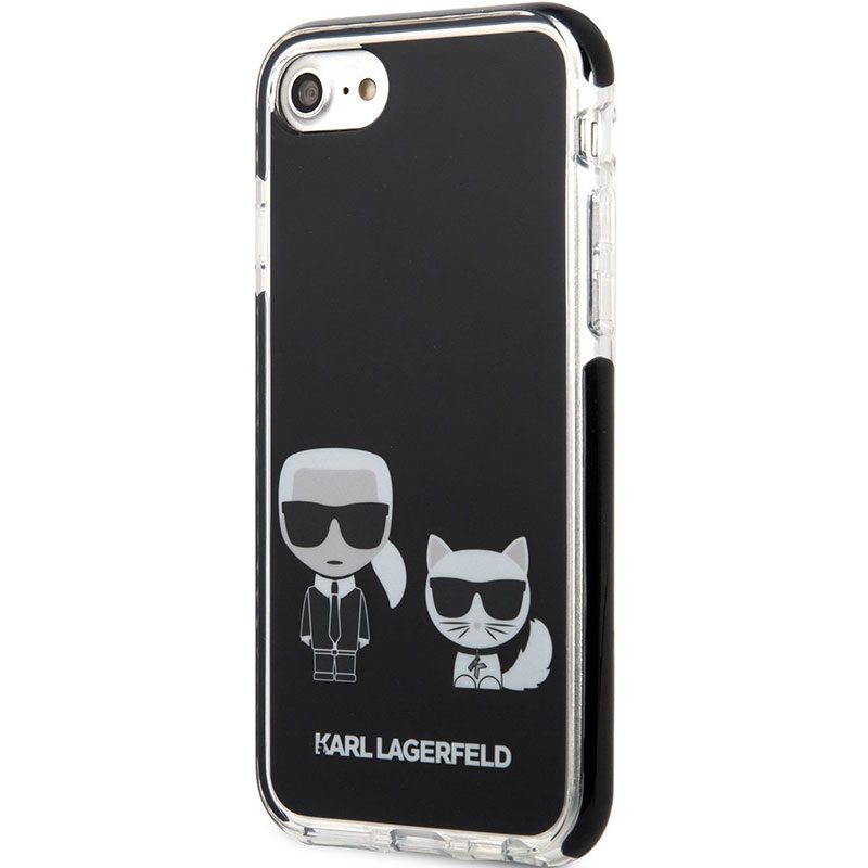Karl Lagerfeld TPE Karl and Choupette Fekete iPhone 8/7/SE 2020/SE 2022 Tok