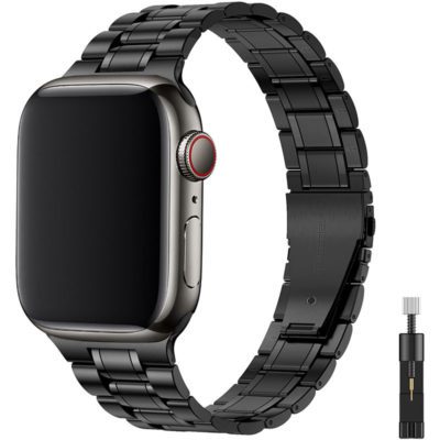 Premium Metal Szíj Apple Watch 41/40/38mm Fekete