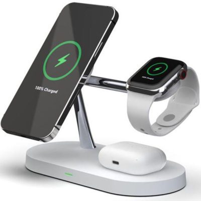 Tech-Protect A12 Magsafe kompatibilis Magnetic Wireless Charging Station 3in1 Fehér