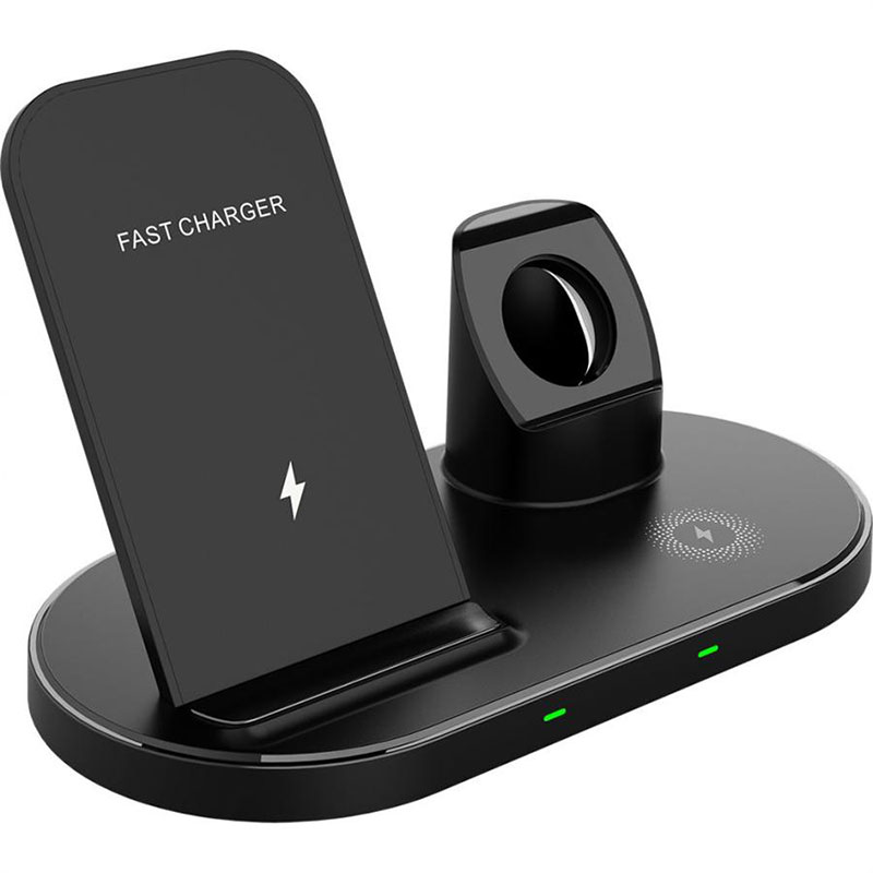 Tech-Protect W55 Wireless Charging Station 3in1 Fekete