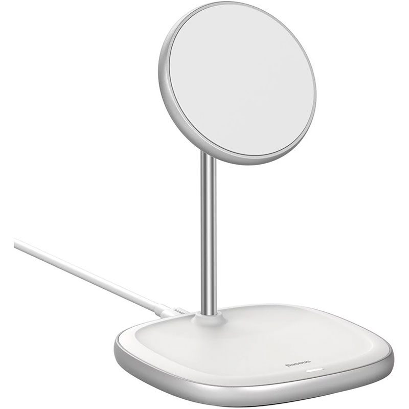 Baseus Swan Magnetic Desktop Bracket Wireless Charger 15W Fehér