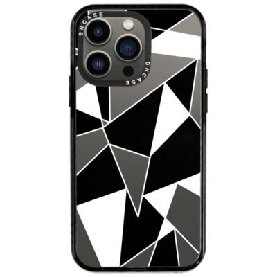 Fekete Fehér Geometric iPhone 14 Pro Tok