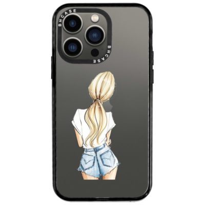 Blonde Back Girl iPhone 14 Pro Tok