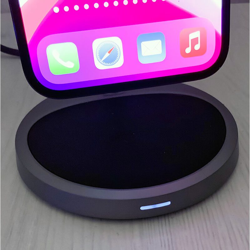 ChoeTech 2in1 Magsafe kompatibilis 15W Wireless Charger Holder Fekete
