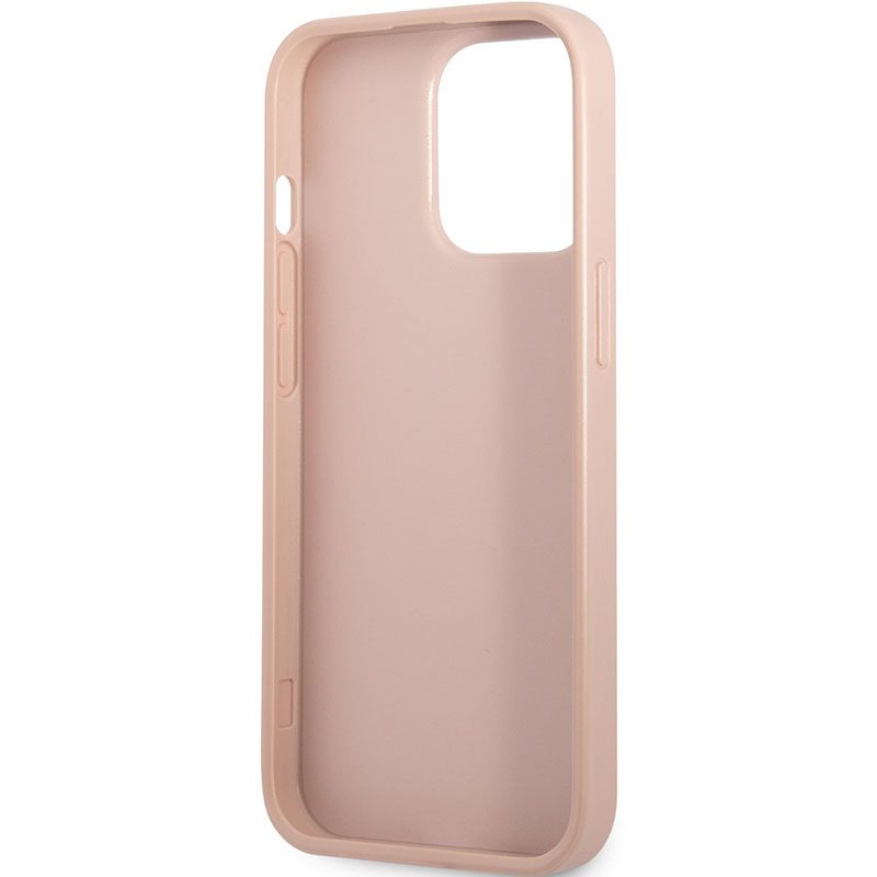 Guess 4G Saffiano Double Card Rózsaszín iPhone 13 Pro Max Tok