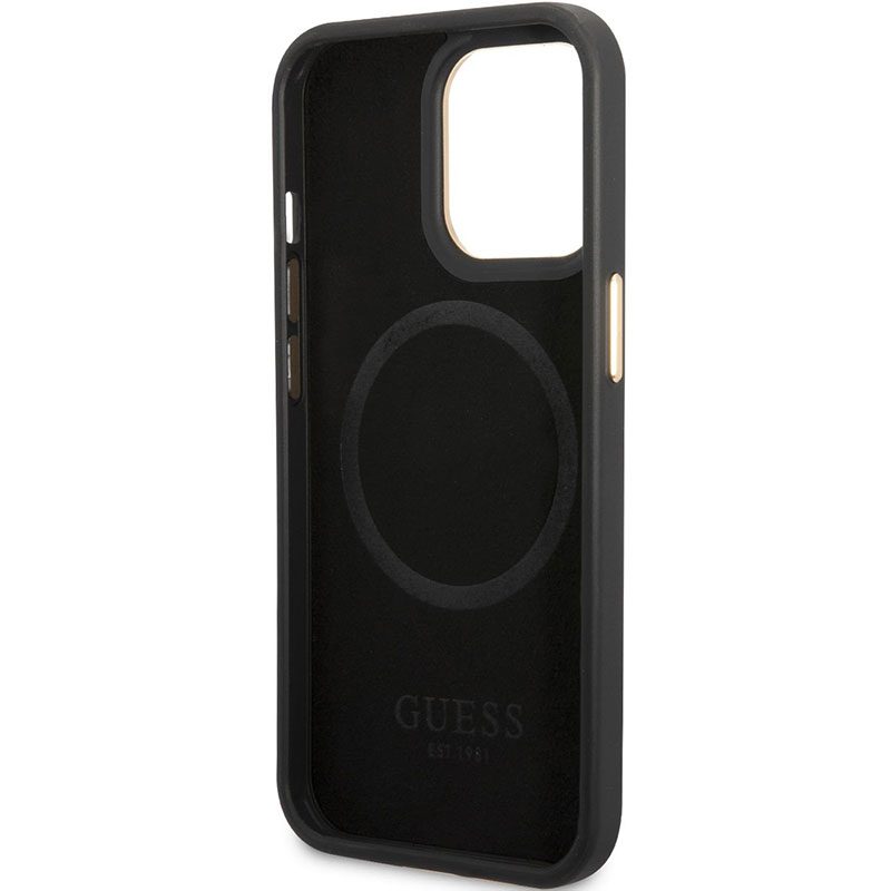 Guess PU 4G Magsafe kompatibilis Fekete iPhone 13 Pro Max Tok