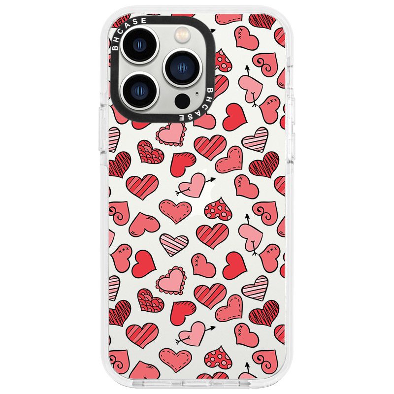 Hearts Piros iPhone 14 Pro Tok