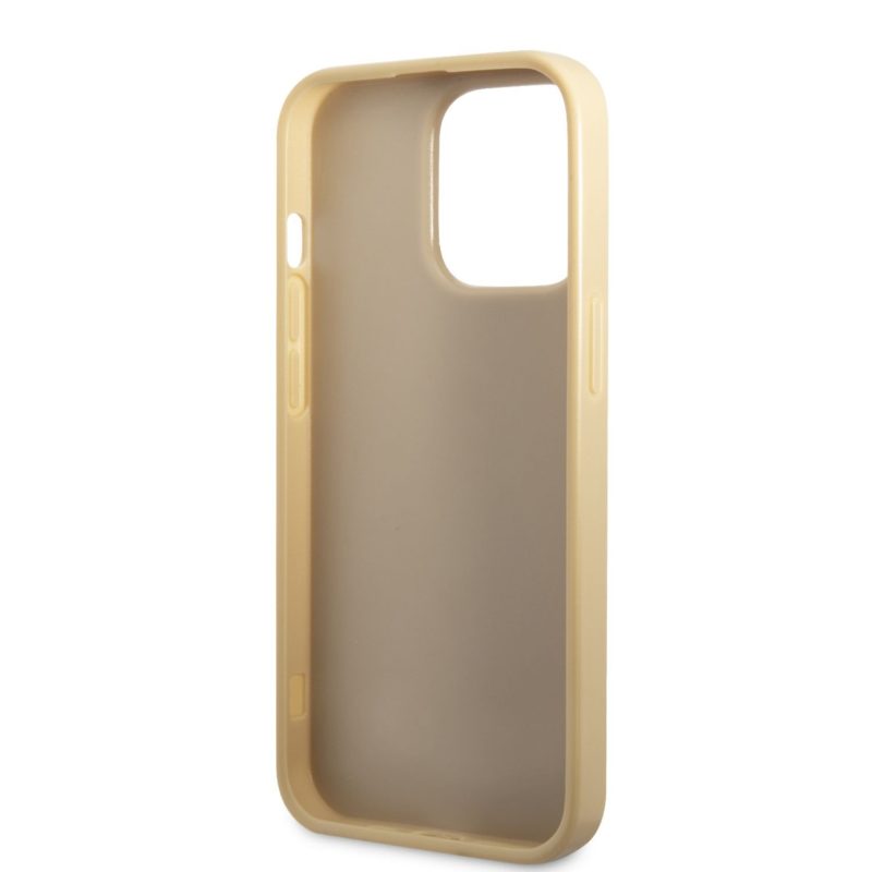 Guess PC/TPU Glitter Flakes Metal Logo Arany iPhone 14 Plus Tok