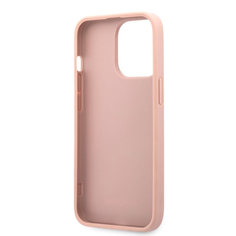 Guess PU Leather Saffiano Rózsaszín iPhone 14 Pro Tok