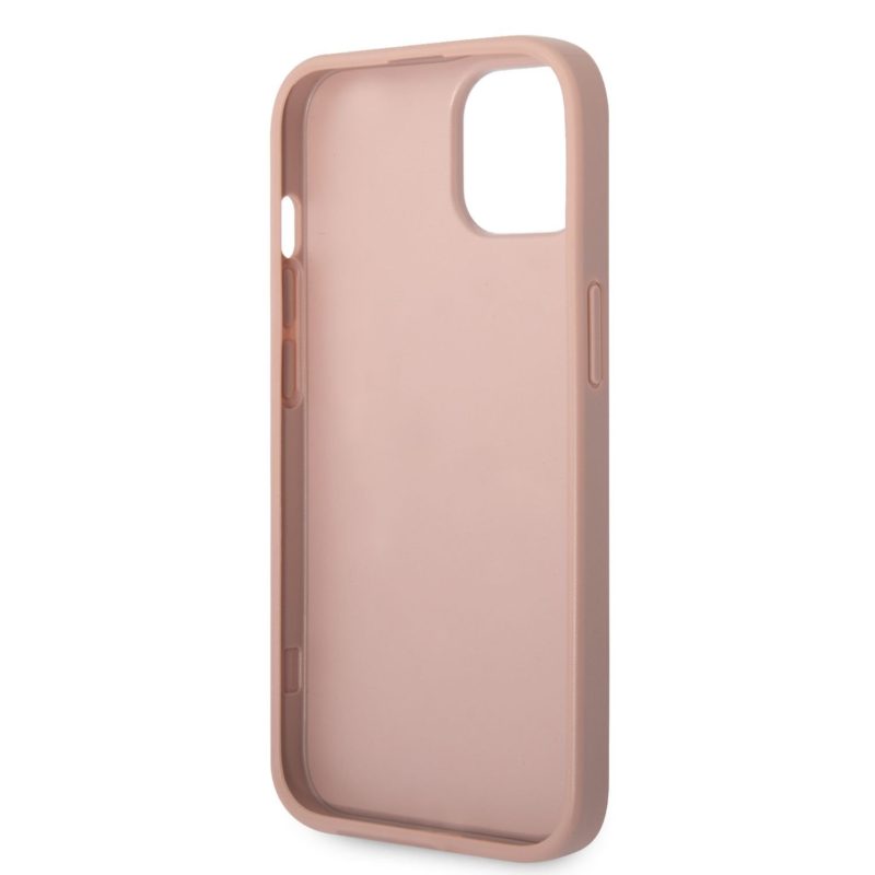 Guess PU Leather Saffiano Rózsaszín iPhone 14 Plus Tok