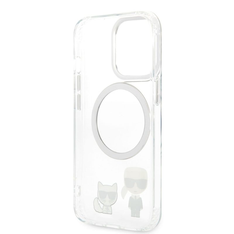 Karl Lagerfeld MagSafe Karl and Choupette Transparent iPhone 14 Pro Tok