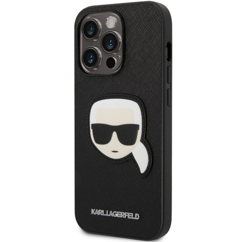 Karl Lagerfeld PU Saffiano Karl Head Black iPhone 14 Pro Max Tok