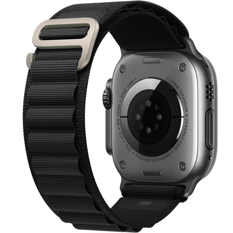 Alpina Szíj Apple Watch 45/44/42/Ultra Black