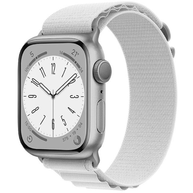 Alpina Szíj Apple Watch 45/44/42/Ultra White