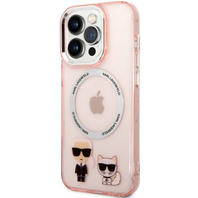 Karl Lagerfeld MagSafe Karl and Choupette Transparent iPhone 14 Tok